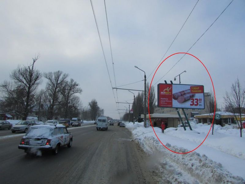 Білборд/Щит, Полтава, М.Бірюзова вул., (зуп. ЗБВ - 7)