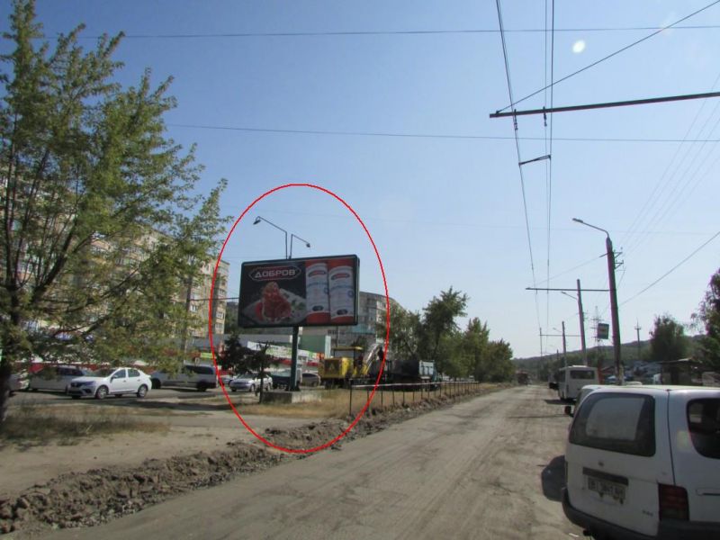 Білборд/Щит, Полтава, Чураївни вул.(мікрорайон "Левада")(в центр)