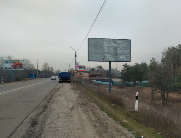 Білборд/Щит, Траси, Траса Київ-Десна, праворуч, 1 км перед постом ДАІ, напрямок Осещина,Міжріччя,Хотянівка