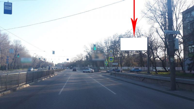 Билборд/Щит, Днепр, t081A,просп. Богдана Хмельницького, буд. №24 - вул. Гавриленка, рух до вул.Тітова