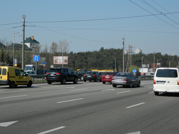 Билборд/Щит, Киев, В.Кільцева дорога, 20 /вул. Янтарна, зупинка, ресторан "Сім-Сім", ТЦ "Діамант" в напр. Берестейський