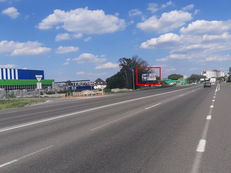 Білборд/Щит, Траси, Бориспільське шосе 35км в'їзд в м.Бориспіль, між Епіцентром і  АЗС "WOG" NEW
