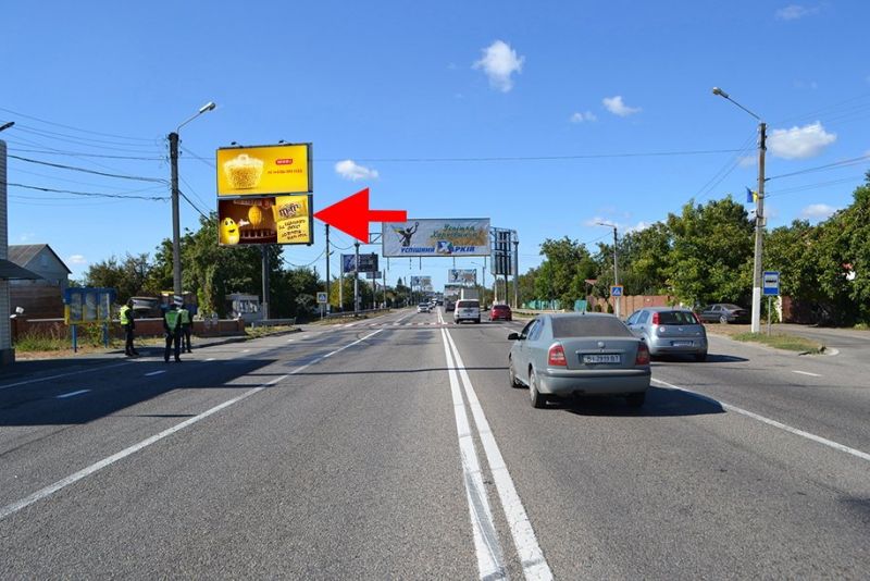 Билборд/Щит, Трассы, Полтавський шлях-пост Поліції-етажерка №1-низ-з центру, нижняя плоскость.