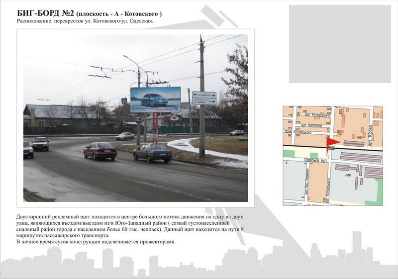 Білборд/Щит, Черкаси, вул. Грушевського - вул.Одеська