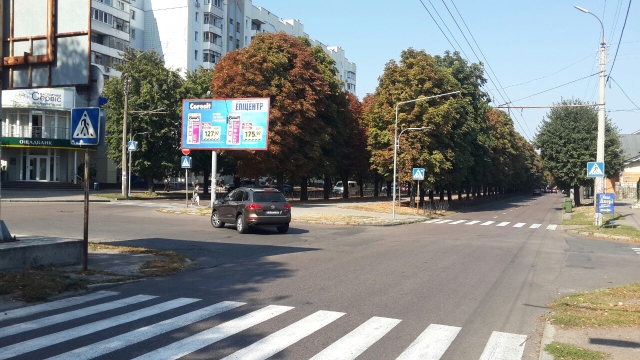 Білборд/Щит, Черкаси, бул. Шевченка - вул.Франка (від центру)