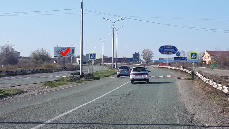 Билборд/Щит, Трассы, Криворізьке шосе - на повороті до с. Кринички, с. Світлогірське, в сторону м. Кривий Ріг