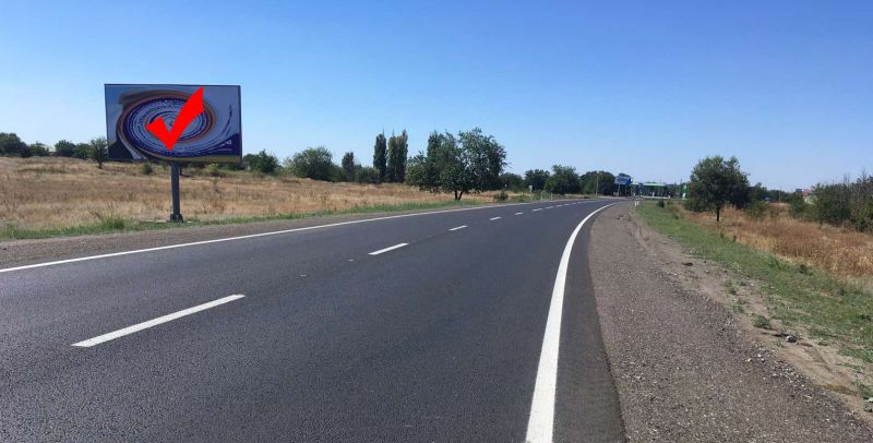 Билборд/Щит, Токмак, траса Токмак – Бердянськ, АЗС «Укранафта», в'їзд