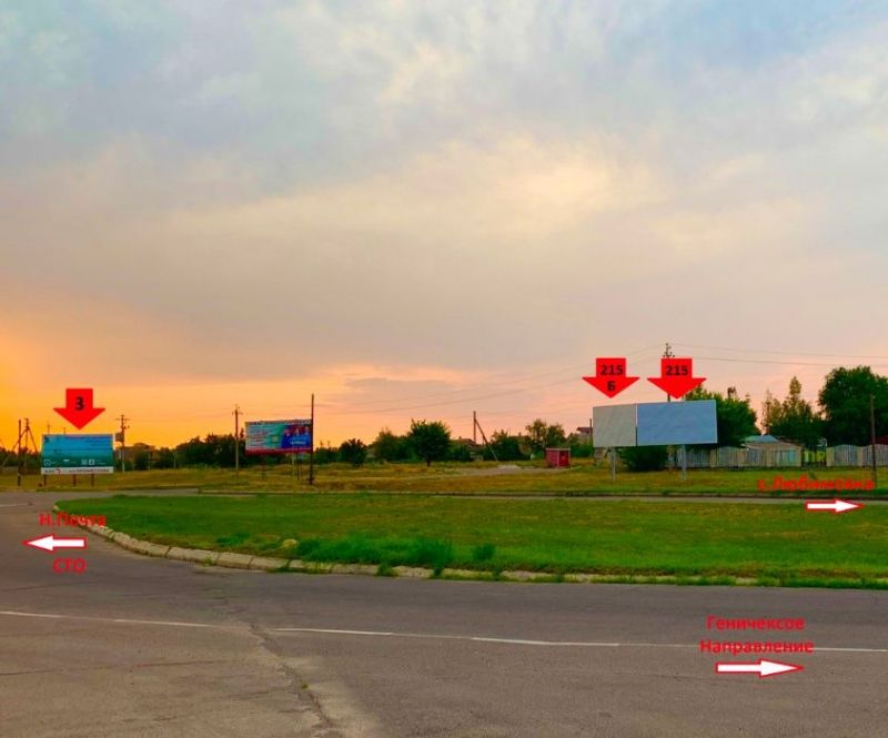 Билборд/Щит, Каховка, Мелітопольська (кільце Люб)_правий (1й борд)