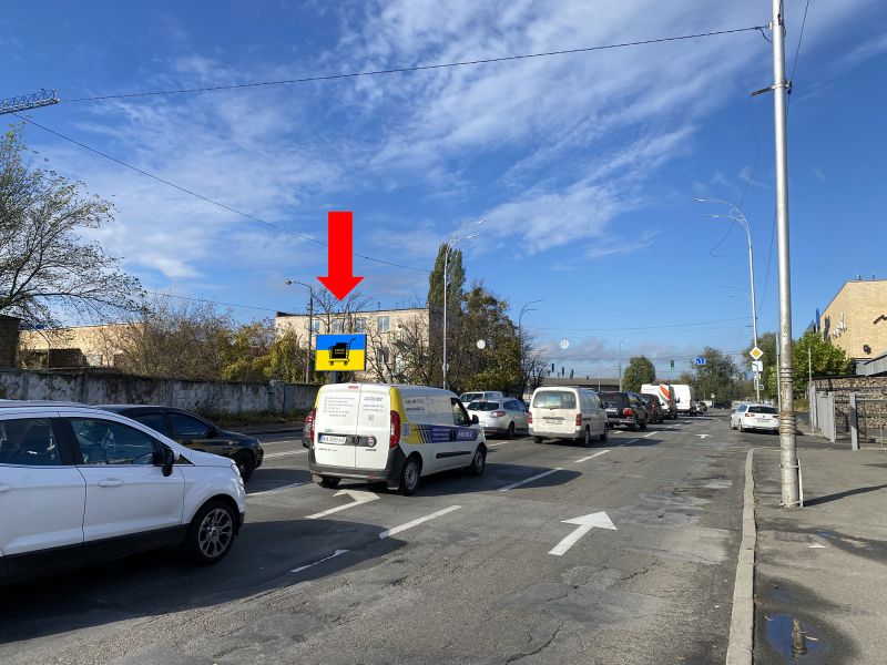 Білборд/Щит, Київ, Межигірська вул., 87 - вул. Електриків, на світлофорі, з центру