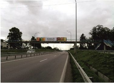 Реклама на мостах, Траси, с. Бабин,  на трасі категорії "1-Б" Київ - Чоп, в напрямку м. Рівне