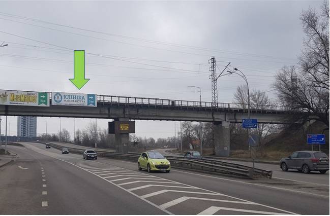 Арка/Реклама на мостах, Киев, ул. Заболотного, ТРЦ Art Mall, направление к Столичному шоссе, слева