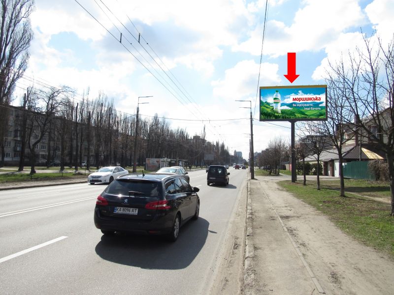 Білборд/Щит, Київ, Виговського вул. (раніш Маршала Гречко вул.) - вул. Сунична, в бік пр. Перемоги, ст.м. "Нивки"