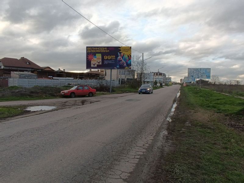 Билборд/Щит, Трассы, Заболотного транспорт прямує в  м. Одеса (напрямок з Рив'єри, Обі)