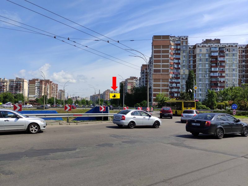 Led екран/Відеоборд, Київ, Маяковського пр., 38/10 - вул. Лифаря (колиш. вул. Сабурова), в бік вул. Цвєтаєвої, з центру