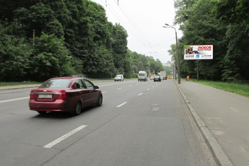Білборд/Щит, Київ, вул. Стеценка (парк Дубки), в сторону вул. Теліги