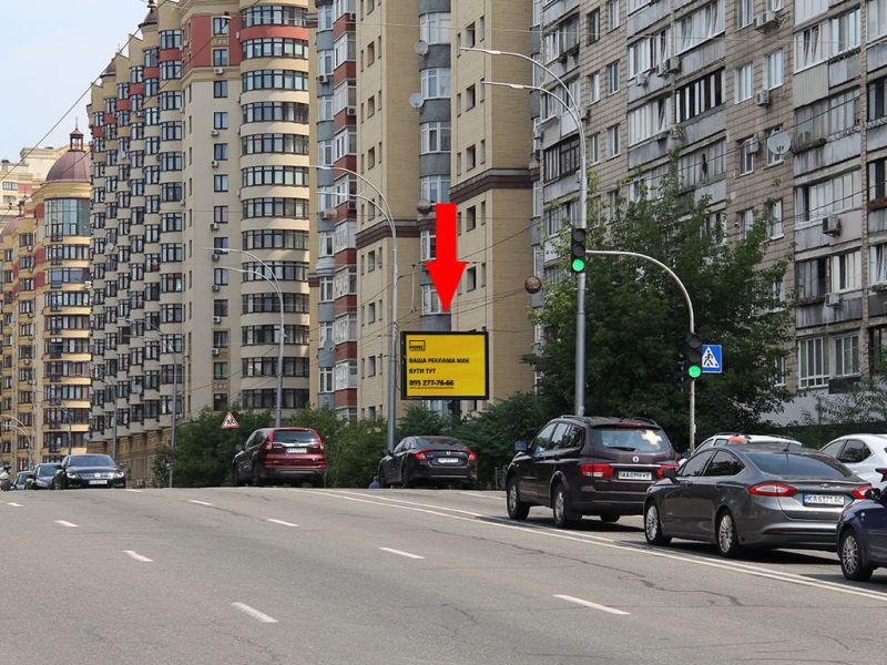 Led екран/Відеоборд, Київ, Чорновола вул., 33 / вул. Андрющенко, в сторону вул. Січових Стрільців (колиш. Артема вул.), (ролик 10 сек, 1 вихід/1,5 хвилини)