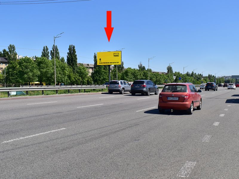 Led екран/Відеоборд, Київ, Кільцева дорога – вул. Литвиненко-Вольгемут, роздільник, поворот на Софіївську Борщагівку, у бік Одеської пл., (ролик 10 сек, 1 вихід/1,5 хвилини)