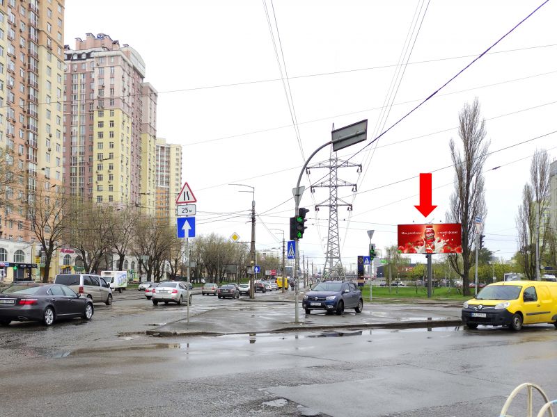 Led екран/Відеоборд, Київ, Хоткевича вул. - пр. Гагаріна, біля ТРЦ "Проспект", супермаркету "Ашан", на світлофорі, в сторону ст.м. "Чернігівська", (ролик 10 сек, 1 вихід/3 хвилини)