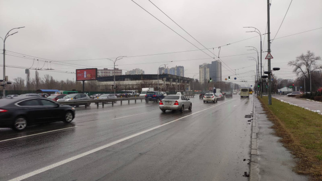 Скрол/Сітіборд, Київ, Глушкова Академіка проспект / В.Касіяна (ст. М"Іподром") рух із центру міста, ліворуч