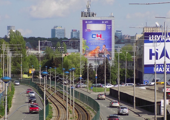 Реклама на фасадах/Брандмауэр, Киев, Жилянська вул. 101