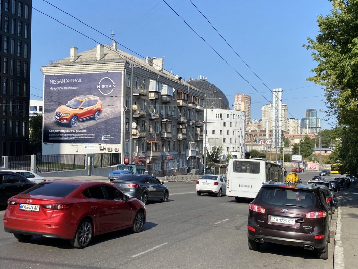 Реклама на фасадах/Брандмауэр, Киев, Липківського Василя вул. 8