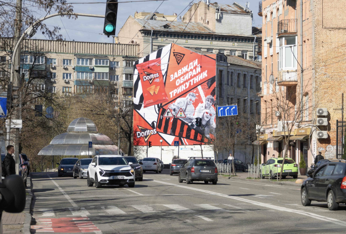 Реклама на фасадах/Брандмауэр, Киев, Січових Стрільців вул. 75 (торець)