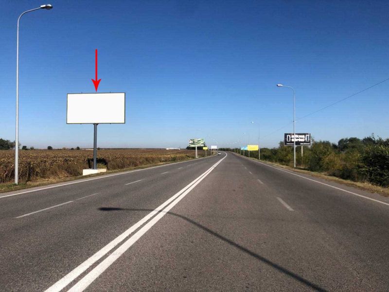 Билборд/Щит, Трассы, Sp023B,Н-08 "Підхід до аеропорту "Дніпро", км 3+980 (праворуч), рух з аеропорту
