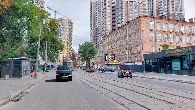 Led екран/Відеоборд, Київ, Глибочицька вул. 28 , світлофор, ЖК "Greenville Park"