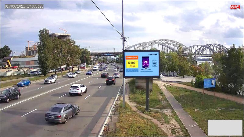 Led экран/Видеоборд, Киев, Дніпровська наб., навпроти с/м "Велмарт", до ТРЦ "River Mall"