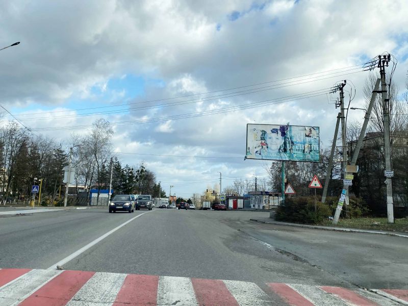 Билборд/Щит, Софиевская Борщаговка, Софіївська Борщагівка, вул.Соборна, направлення на Київ