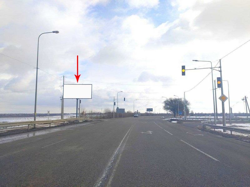 Билборд/Щит, Трассы, Sp085B,Автодорога рух з аеропорту " Дніпро" , перед віадуком