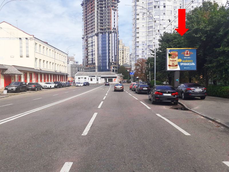 Білборд/Щит, Київ, Байкова вул. - вул. Ямська, в сторону вул. Малевича, центру