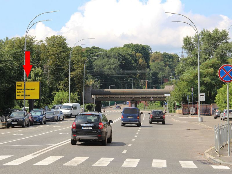 Білборд/Щит, Київ, Байкова вул. - вул. Ямська, в сторону вул. Грінченка