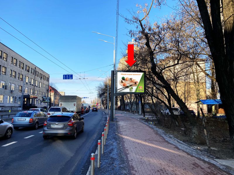 Скрол/Сітіборд, Київ, Довженка вул., 10 в сторону вул. Теліги