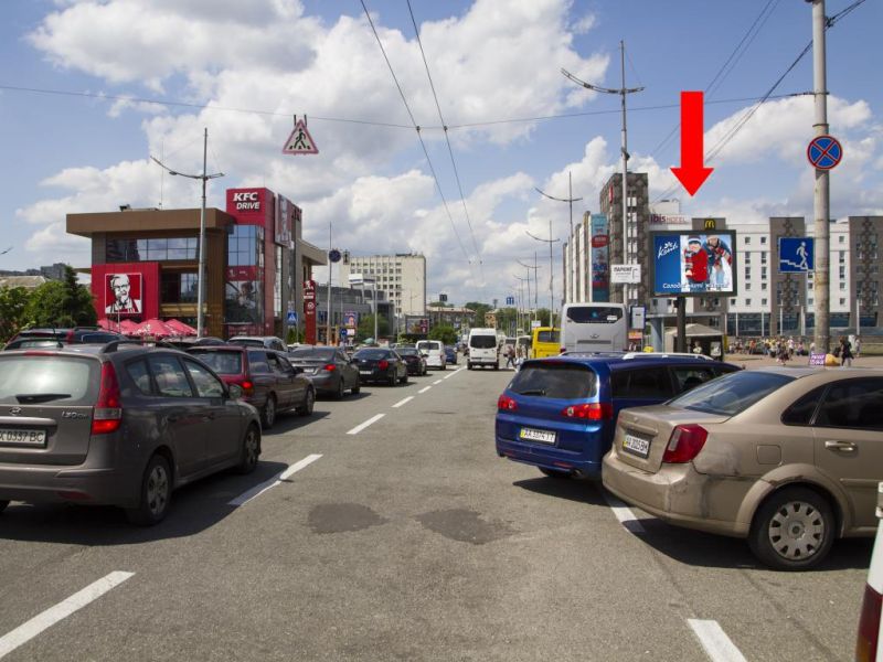 Скрол/Сітіборд, Київ, Ползунова вул., 6, біля ресторану KFC, Південного залізничного вокзалу, в сторону Повітрофлотського пр.