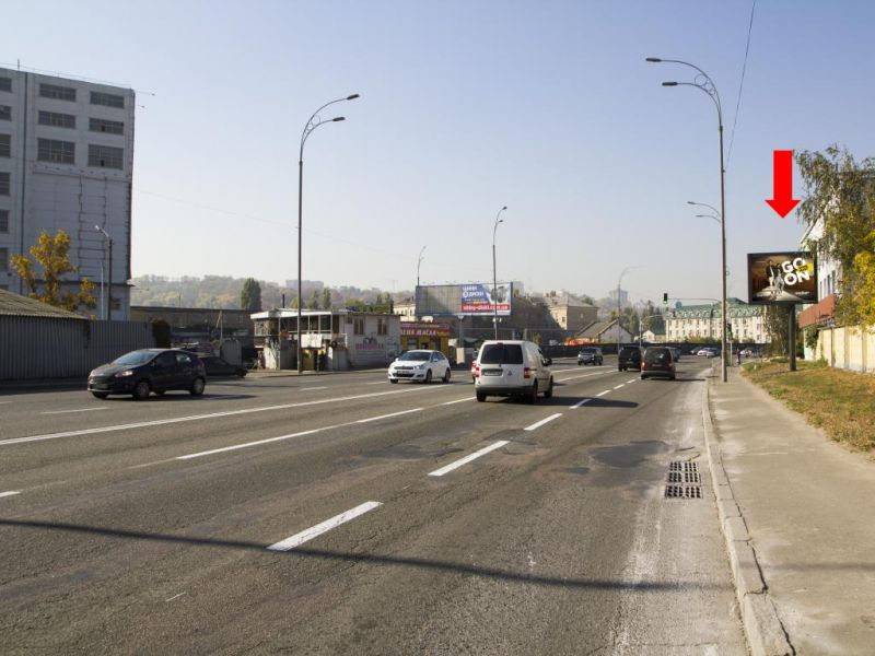 Скрол/Сітіборд, Київ, Набережно-Лугова вул. - вул. Межигірська, з центру