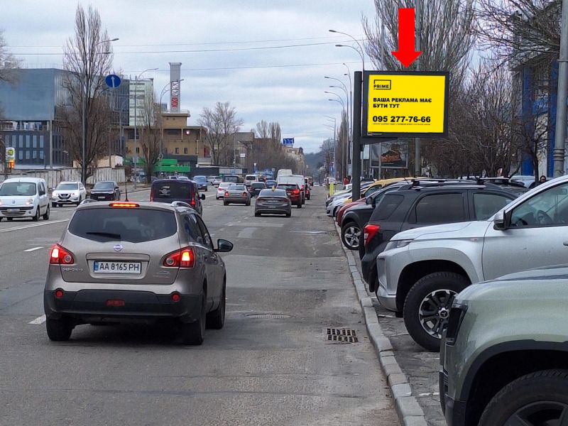 Скролл/Ситиборд, Киев, Новокостянтинівська вул., 1, на світлофорі, біля магазину "Вияр", в центр