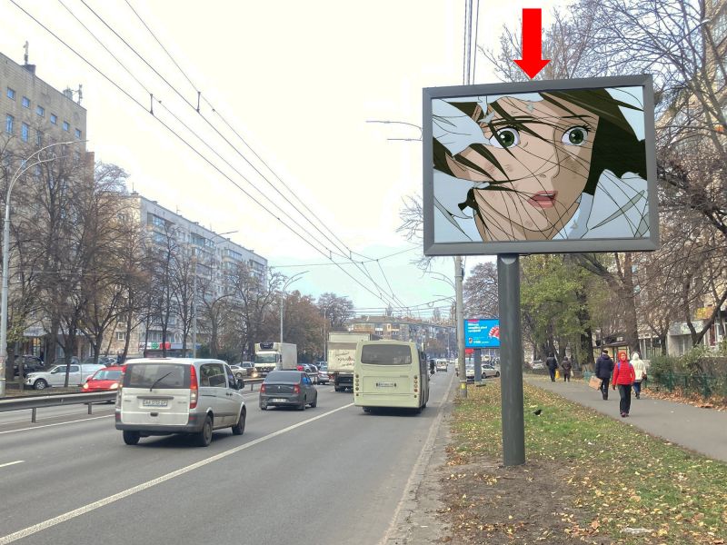 Led екран/Відеоборд, Київ, Чоколівський бул., 18, в сторону ст. м. "Шулявська"