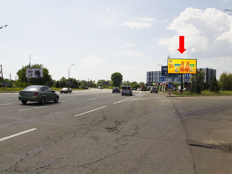 Led екран/Відеоборд, Київ, Столичне шосе - вул. Заболотного, супермаркет "Фора", поворот на авторинок, з центру