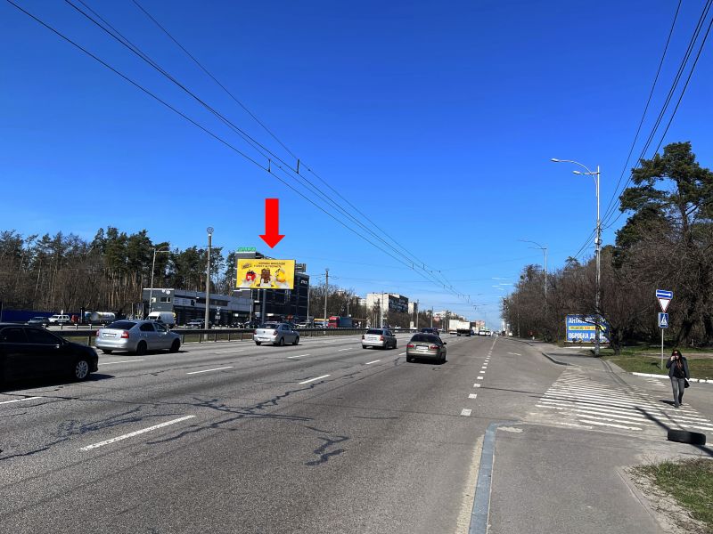 Led екран/Відеоборд, Київ, Кільцева дорога, 200 м. до заправки "Shell", роздільник, в бік пр. Берестейського (колиш. пр. Перемоги)