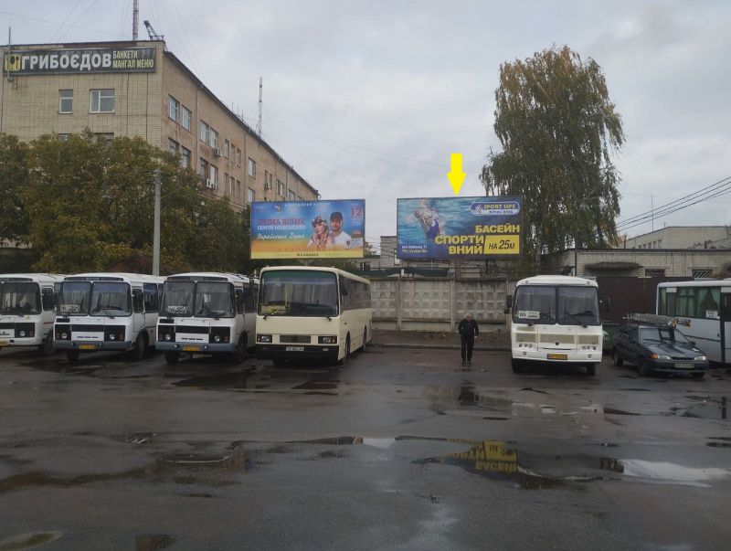 Билборд/Щит, Житомир, Хлібна вул., 14 (Житній ринок, автовокзал) правий щит