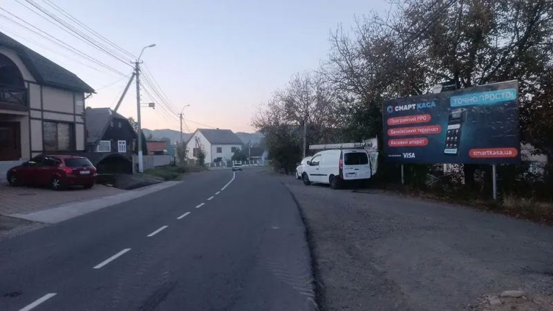 Билборд/Щит, Трассы, с.Добрянське, вул.Головна в сторну смт.Нересниця зі сторони м.Тячів