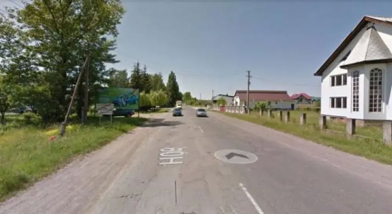 Билборд/Щит, Трассы, смт.Солотвино,вул.Головна, в сторону м. Тячів, біля застави, траса Мукачево-Рогатин