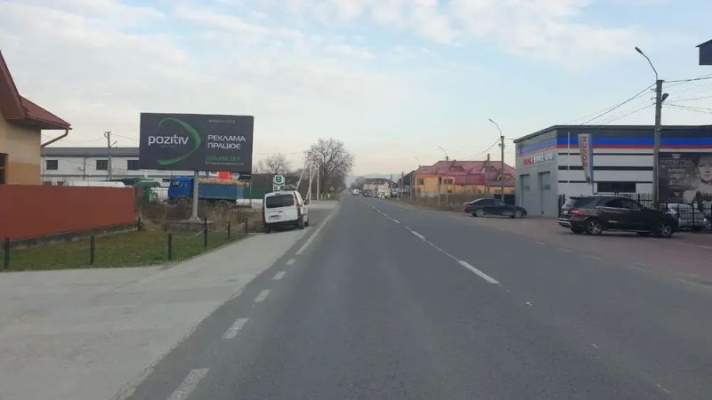 Билборд/Щит, Трассы, смт.Солотвино,вул.Головна, в сторону м.Рахів, траса Рогатин-Мукачево