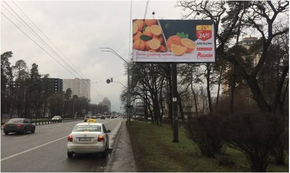 Білборд/Щит, Київ, М."Житомирська", пр. Берестейский, 130, напрямок із  Києва.