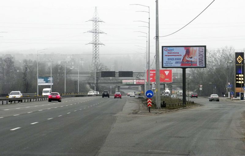 Скролл/Ситиборд, Киев, Столичне ш/Видубичи (АЗС Глуско)/Південний міст - на Почтову пл. (А1) СКРОЛЛЕР