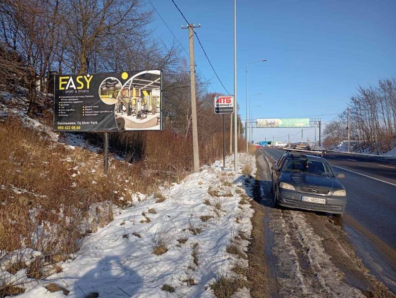 Билборд/Щит, Трассы, Львів дорога Львів-Пустомити (праворуч), спуск з вул. Кульпарківської (3х6, Б)