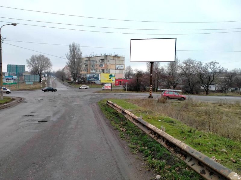 Билборд/Щит, Апостолово, В'їзд до міста, на перехресті біля моста