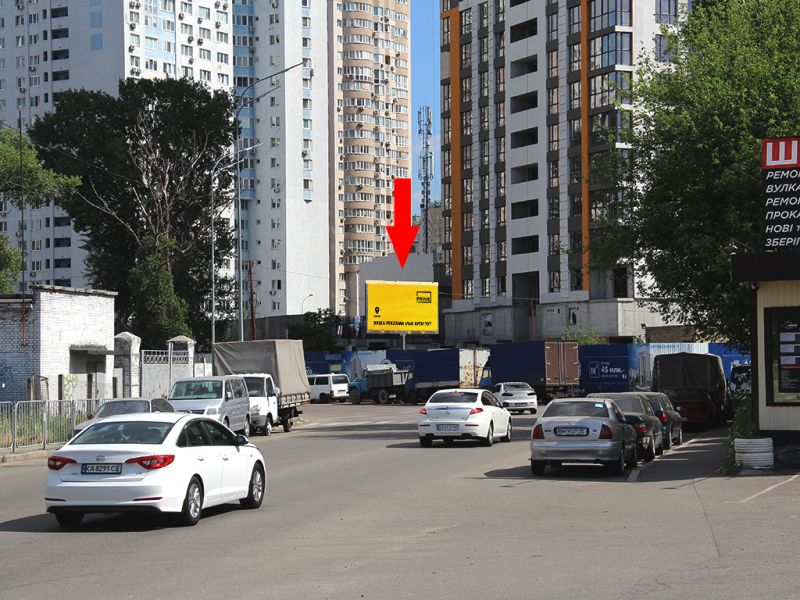 Білборд/Щит, Київ, Урлівська вул. / Прип''ятська вул., в бік Ахматової вул.