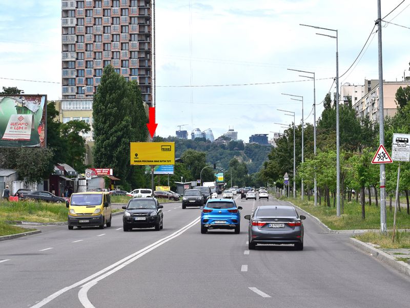 Білборд/Щит, Київ, Березняківська вул., 25, в бік Дніпровської Набережної